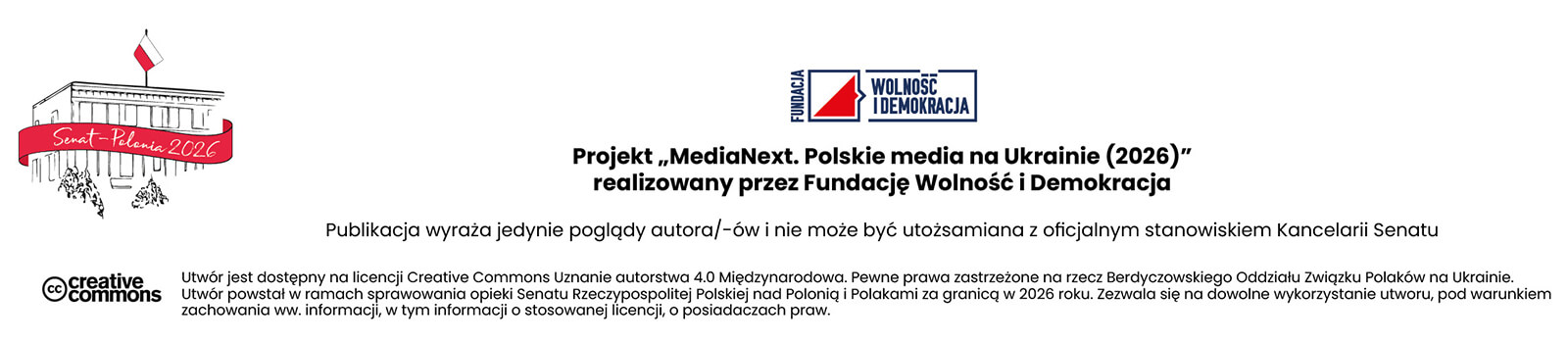 Projekt "MediaNext. Polskie media na Ukrainie (2026)"